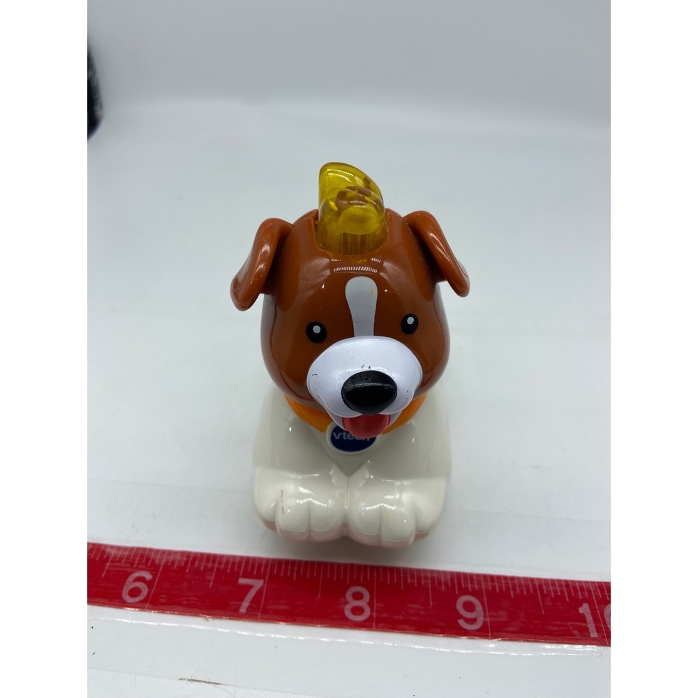 VTech Go Go Smart Animals Dog Interactive Light-Up Puppy Toy Brown White VT5435
